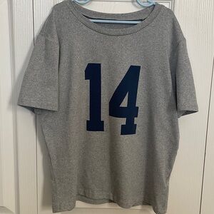Womens T Shirt with Navy Number 14